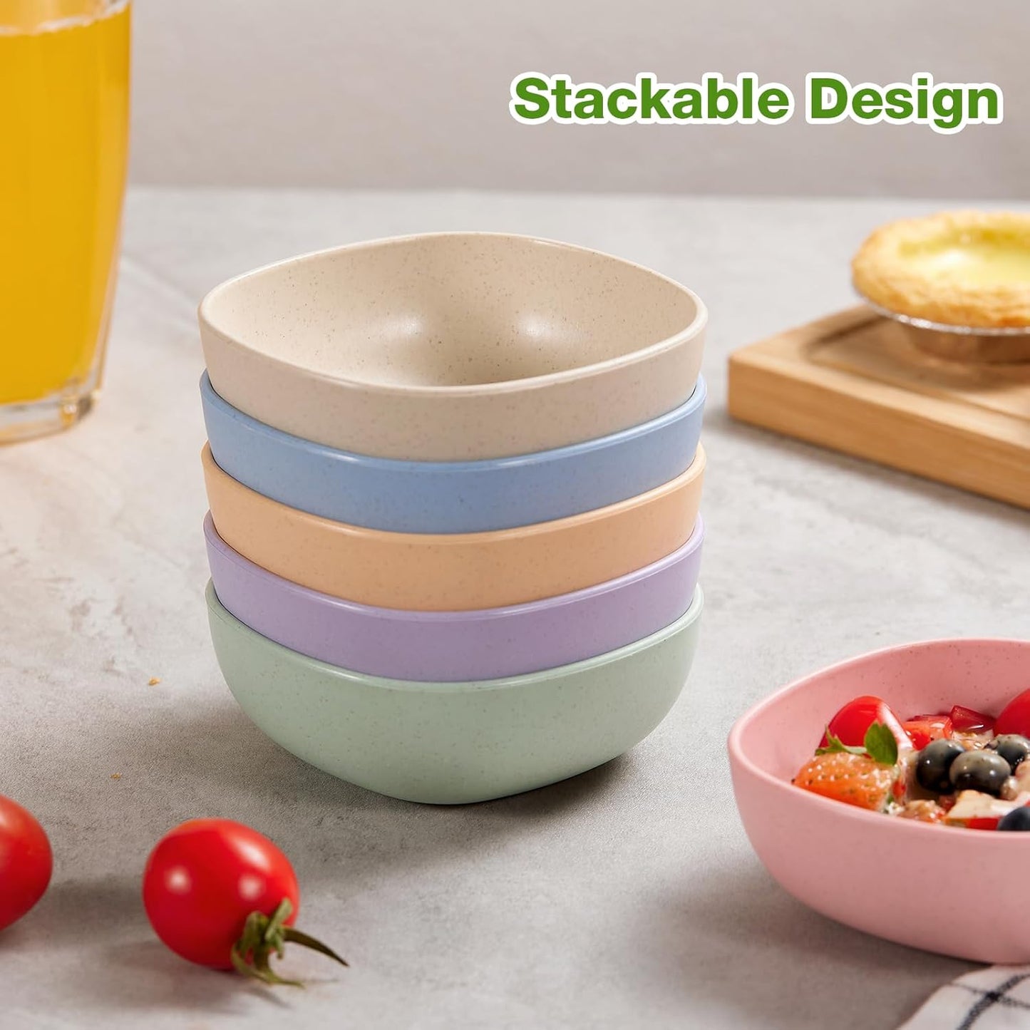 6 Pack Small Colorful Bowls ā 4.5 Oz Mini Dipping Bowls, Snack & Fruit Bowls, Condiment Dishes, Durable & Stackable, Microwave and Dishwasher Safe