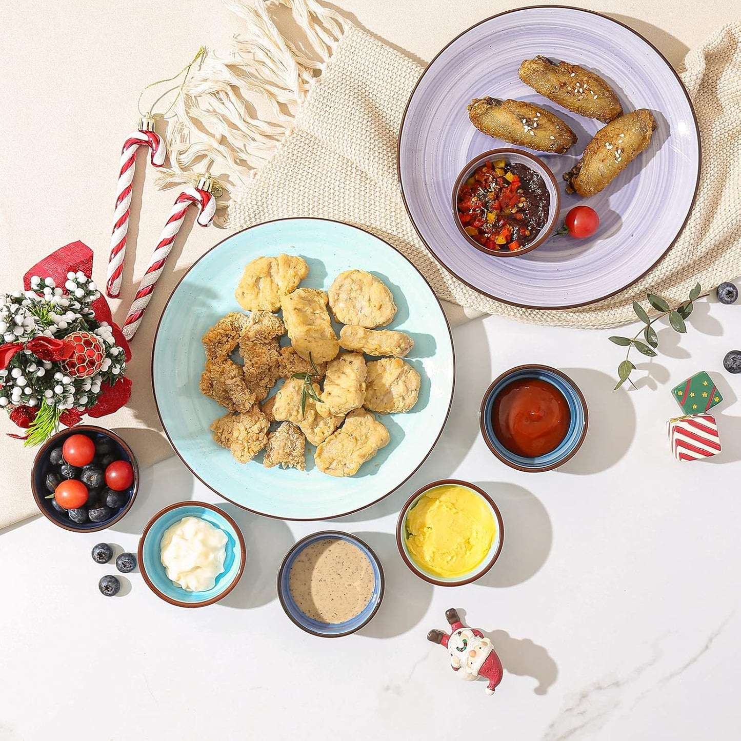 Set of 6 Mini Ceramic Bowls ā 3 Inch Dipping Dishes, Random Colors, Small Condiment & Snack Bowls ā Microwave, Oven, Freezer & Dishwasher Safe